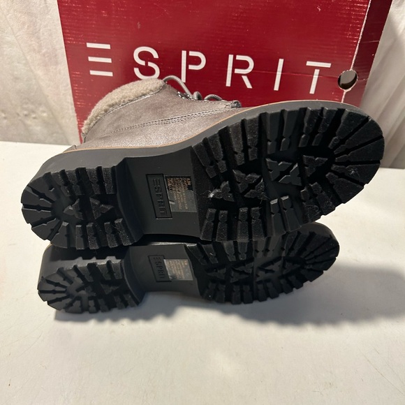 Espirit plat um color leather boots with faux fur size 6.5 NWT - Picture 5 of 6